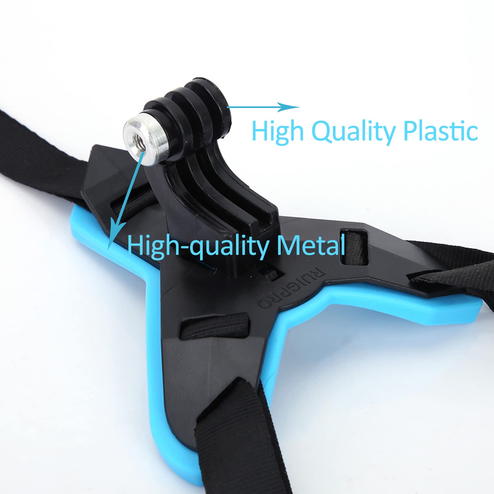Support De Menton Pour Casque Moto - Fixation Caméra GoPro Hero Compatible SJCAM Osmo Action (Noir)