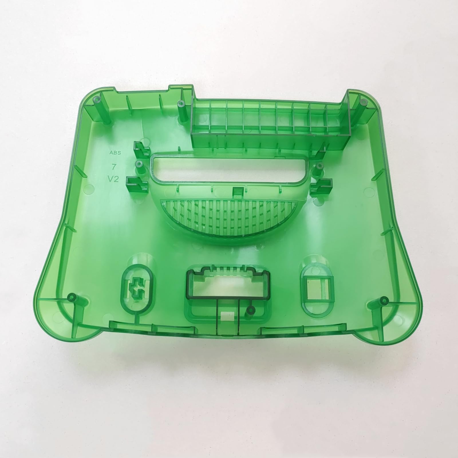 Hzxkqmil Coque de rechange complète pour console de jeux vidéo rétro N64 | Coque translucide accessoires de réparation avec tournevis pour console de jeu N64 Cyan transparent
