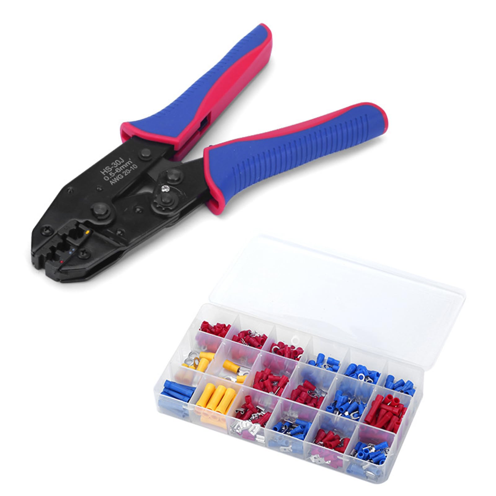 Pinze per crimpare Set capicorda Kit Utensili per Cavi Pinza per Piegare a cricchetto Regolabile con Set pinze durevoli da 300