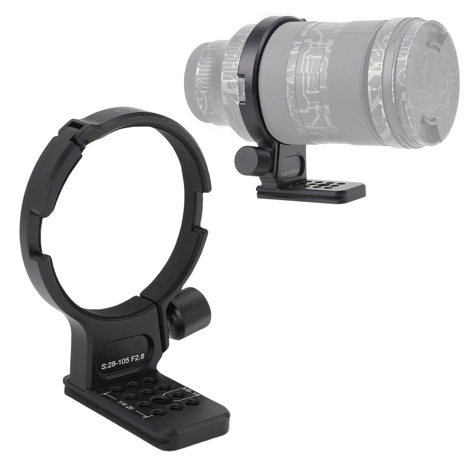 Lens Tripod Mount Ring for DG DN ART F2.8 28-105mm, Quick Release Collar Foot with Arca Interface, 70mm Plate, Aluminum Alloy, Compatible with Tripod Heads