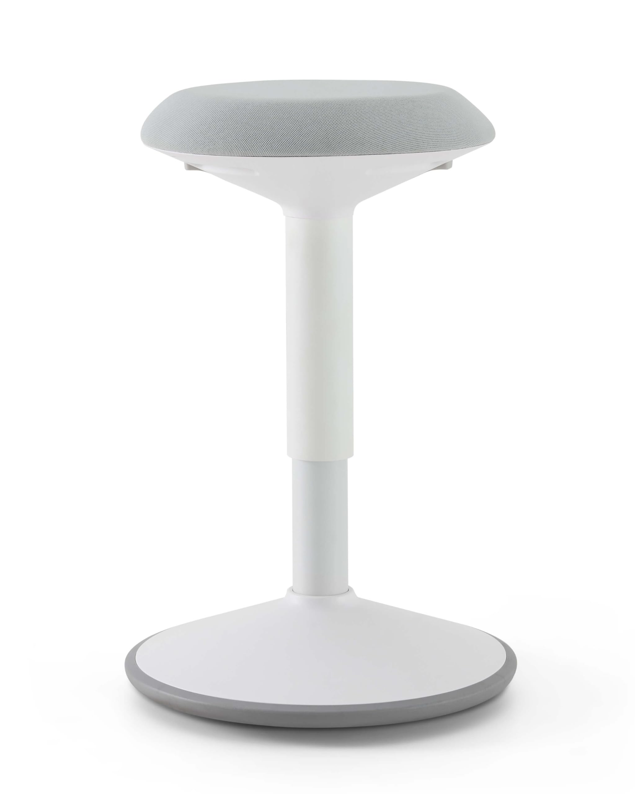 Eigentlich ergonomischer Pendelhocker Bürohocker weiß/grau, 54–79cm | Bürohocker Schwinghocker für dynamisches arbeiten, höhenverstellbar 54–79cm, gepolsterte Sitzfläche, gesundes Sitzen