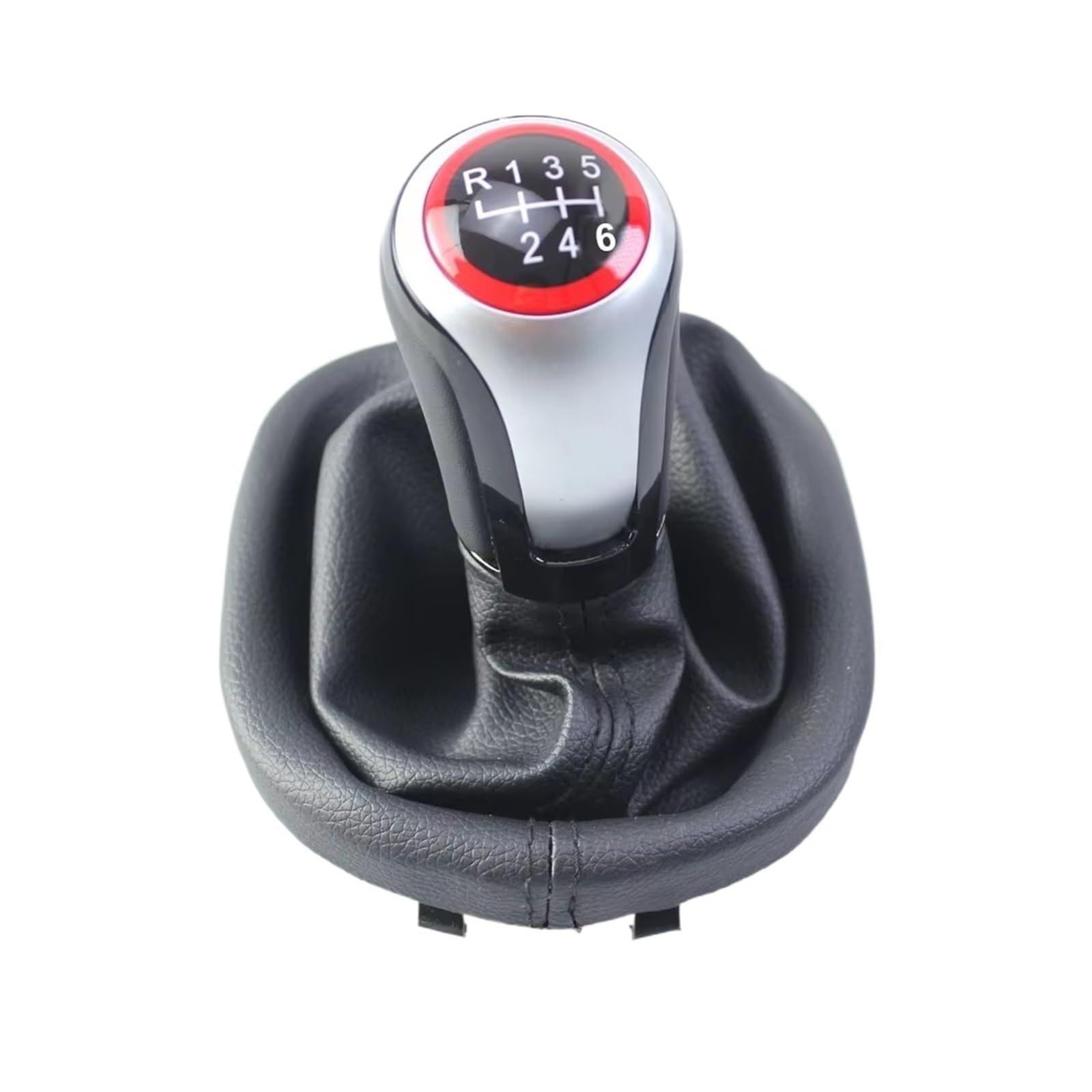 Ixcbitc 6 Speed Shifter Lever Knob For Vw For Touran 2003-2010 For Caddy Ii Mk2 2004-2009 Gear Shift Knob Mt 5/ With Gaiter Boot Cover Stick Gaiter Boot Cover(6 Speed)