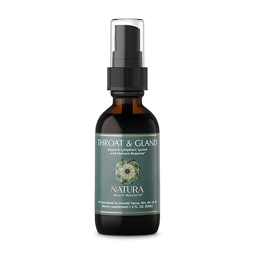 Natura Health Products Throat & Gland Spray - Supports Throat Tissue Health and a Healthy Immune Response - Featuring Propolis, Echinacea, Peppermint, Licorice and Arnica (2 Fluid Ounces)