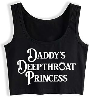 apsra trader Daddy's Deepthroat Princess Daddys Baby Girl Cum Slut Crop Top BDSM Sleeveless-picture-41