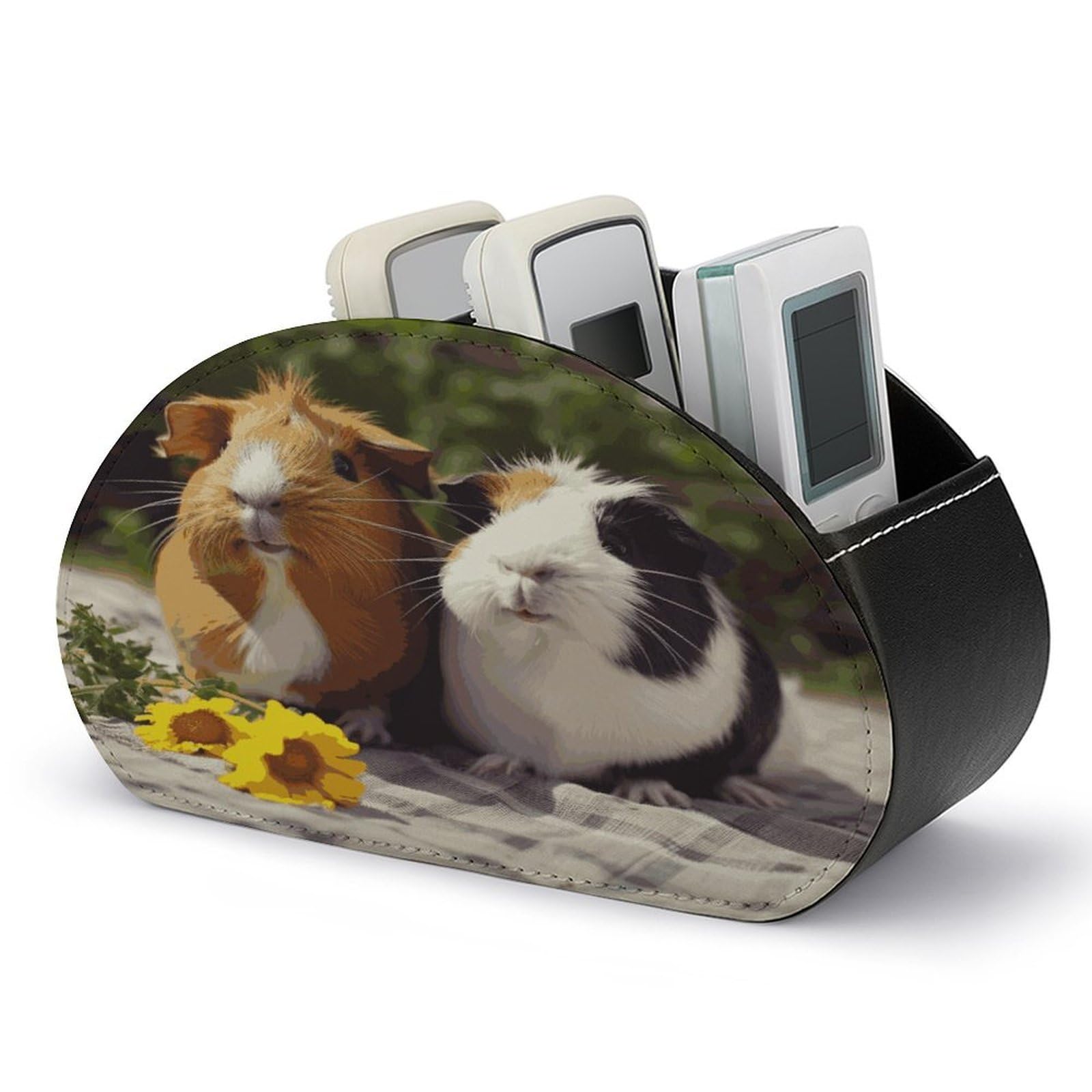 Btcowzrv Style Guinea Pigs Funny Remote Control Holder With 5 Compartments
