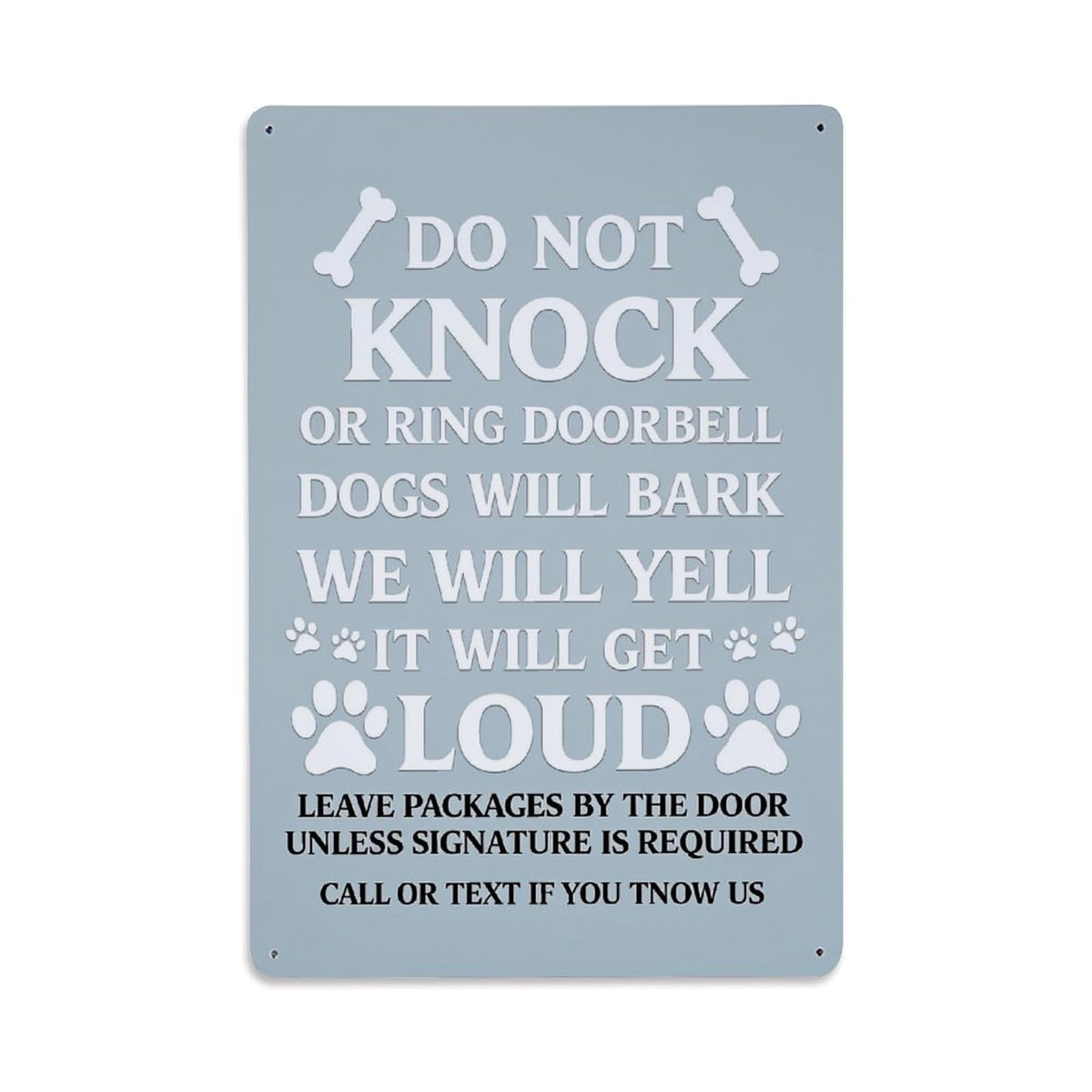 Jdfenggu Vintage Do Not Knock Sign Pattern Retro Metal Tin Sign, Metal Poster For Bar, Home, Man Cave, Kitchen, Laundry Room Art Decor 8X12 Inch