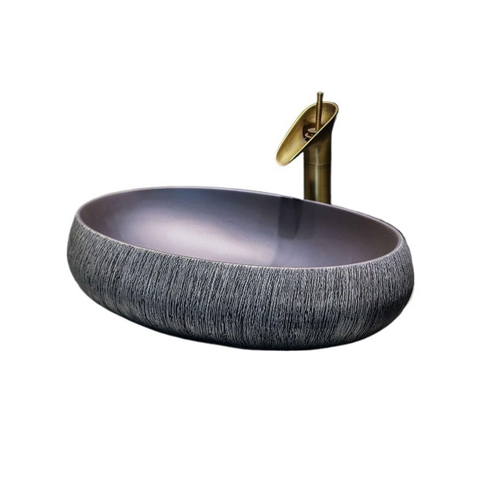 Aioneer Bathroom Sink Vintage Bathroom Sinks Household Art Countertop Ceramic Washbasin Bathroom Balcony Outdoor Sinks Lavatory Vanity