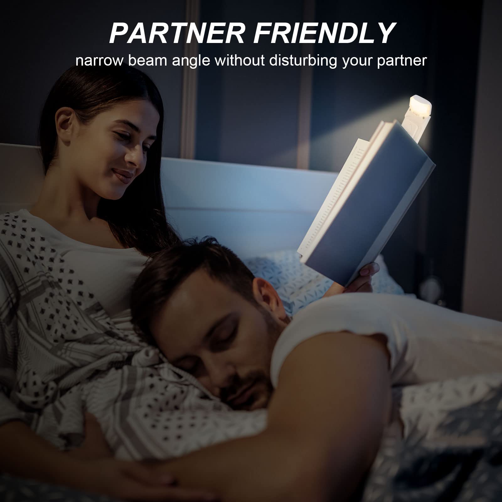 Lampada Da Lettura Ricaricabile LED - Flessibile 360°, 3 Colori, Dimmerabile - Foto 2