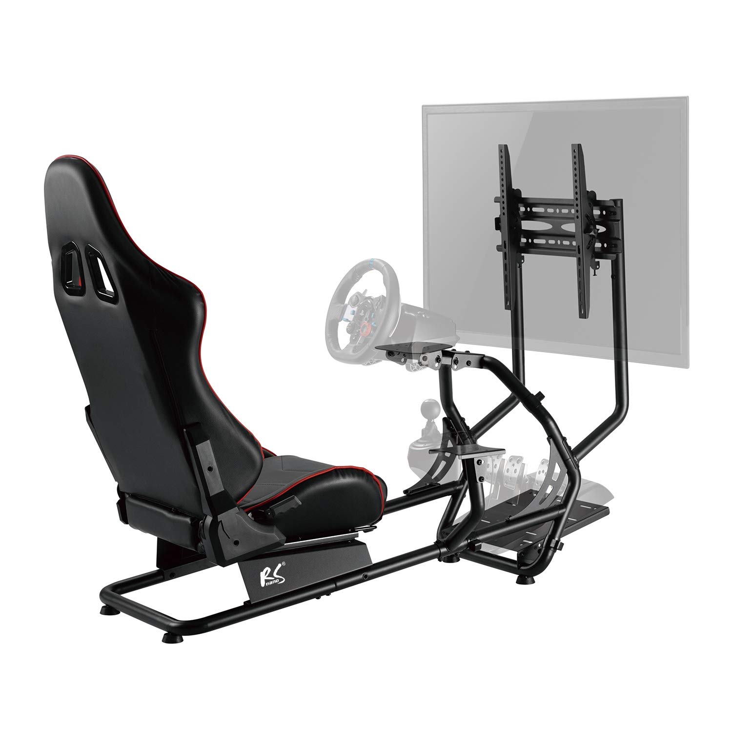 NanoRS RS160 Sedia Gaming da Gioco Racing Simulator Cockpit 3in1 Supporto per VolanteRegolabile Ergonomica Confortevole