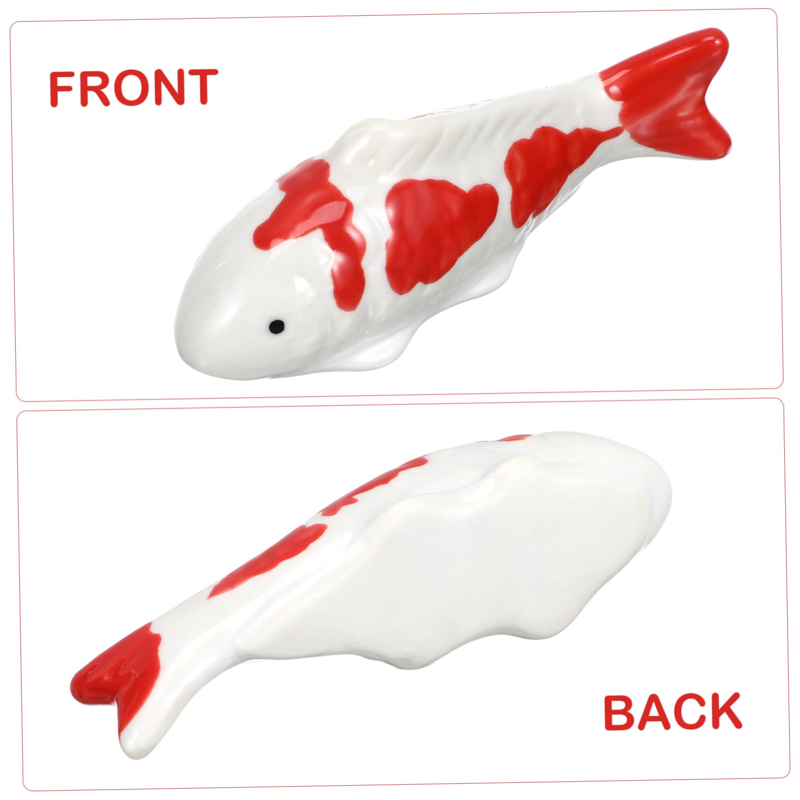 10 Stück Schwimmende Fische Deko Keramik Goldfische, Koi Fischfigur für Miniteich Balkon, Wasserdeko für Draußen, Landschaftsbau, Tier Ornament für Aquarium & Badewanne, 10x4cm