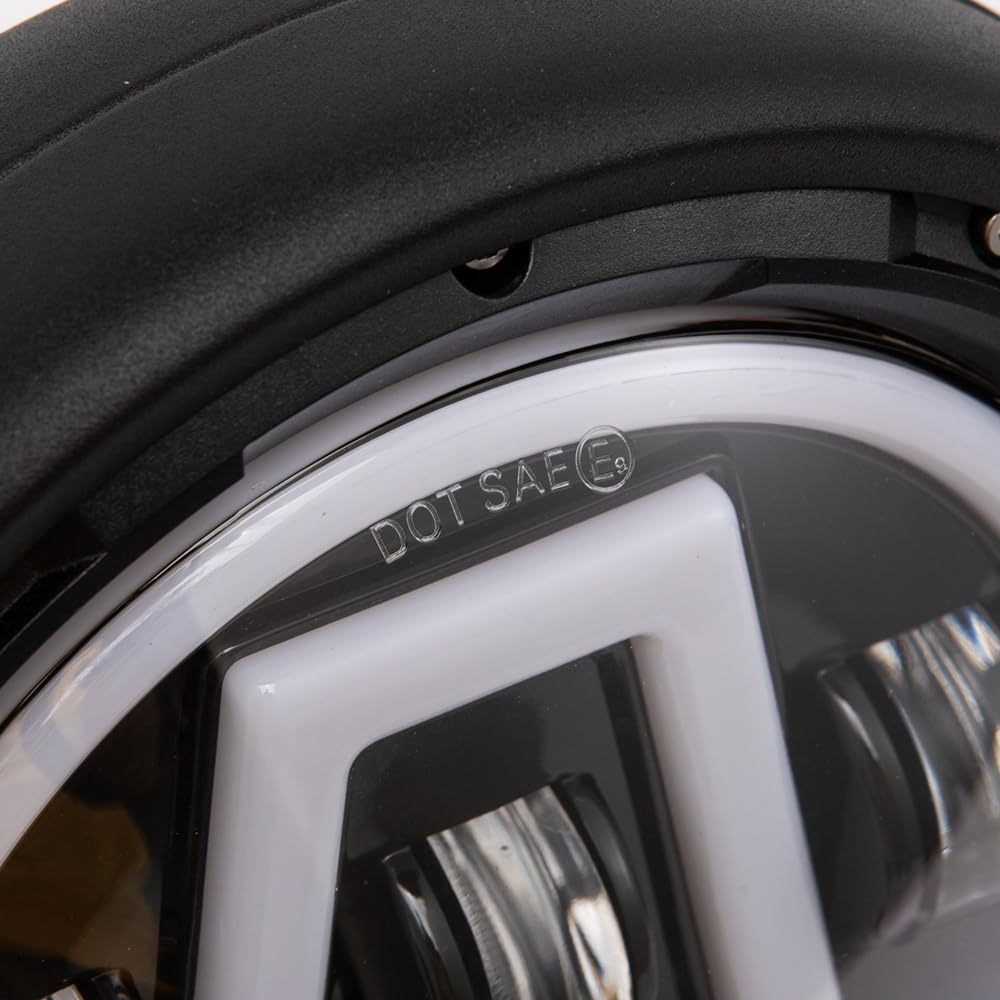 Reflektor motocyklowy LED 7" uniwersalny retro reflektor przedni do Cruiser Cafe Racer Chooper