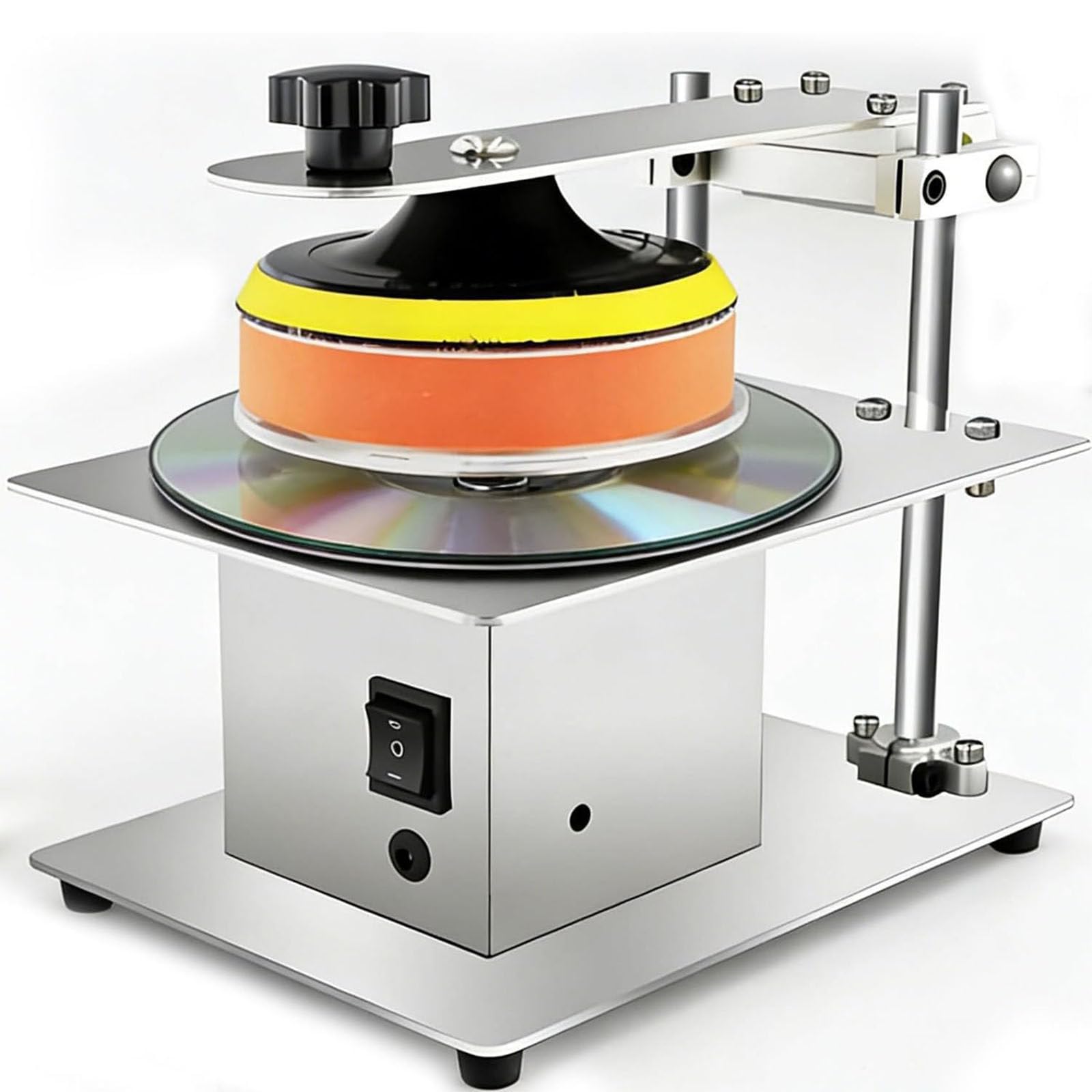 Macchina semiautomatica per la pulizia della riparazione dei dischi, per rimozione graffi di CD, DVD, VCD, con telaio in acciaio inox per il recupero dei dati, alto tasso di riparazione