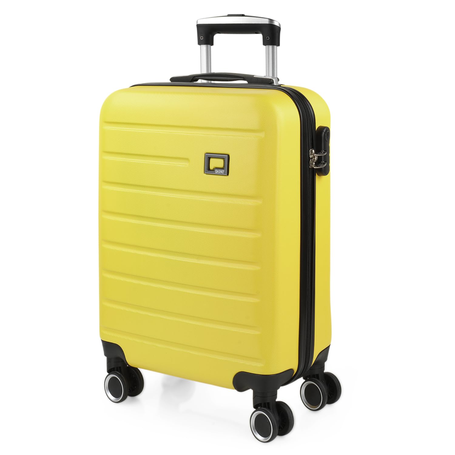 SKPAT - Rigid Suitcase Medium Size - ABS Medium Suitcase 65cm Hard Shell Suitcase - Lightweight 20kg Suitcase with TSA Combination Lock - Lightweight and Resistant Travel Medium Size Suitcase, Yellow