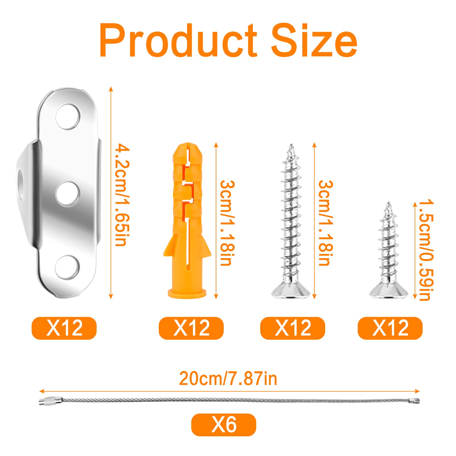 Kit Sangle d'Ancrage de Meuble Anti-Basculement Métal Sécurité Enfants Protection Bébés