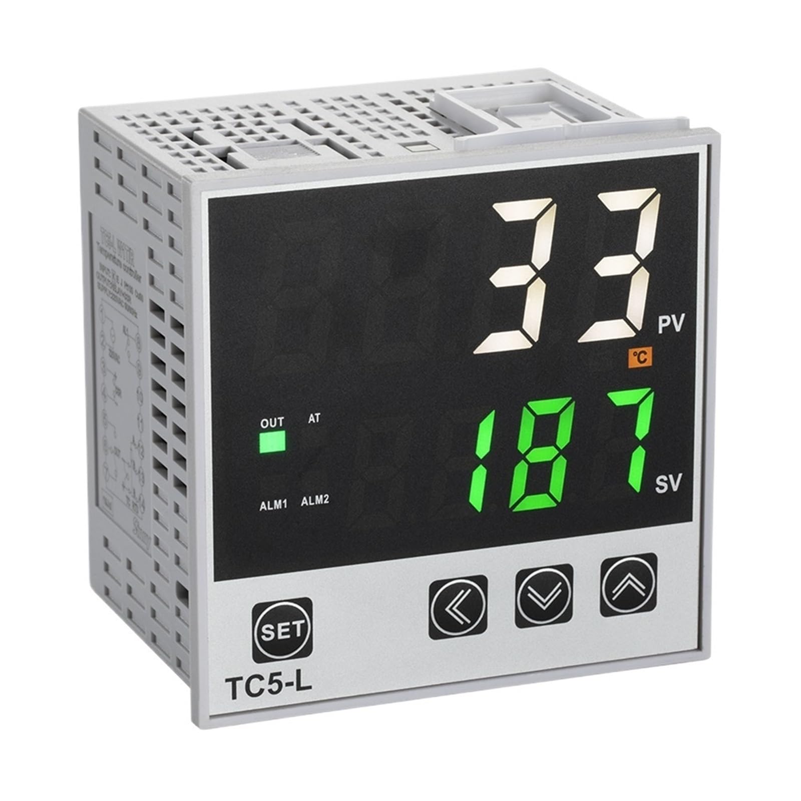 VXAXPOHZA 96x96mm TC5-L Input Fahrenheit Celsius Digital PID Temperature Controller Output SSR or Relay 4-20mA Replace TCN4L-24R(Output 4-20mA 2alarm)