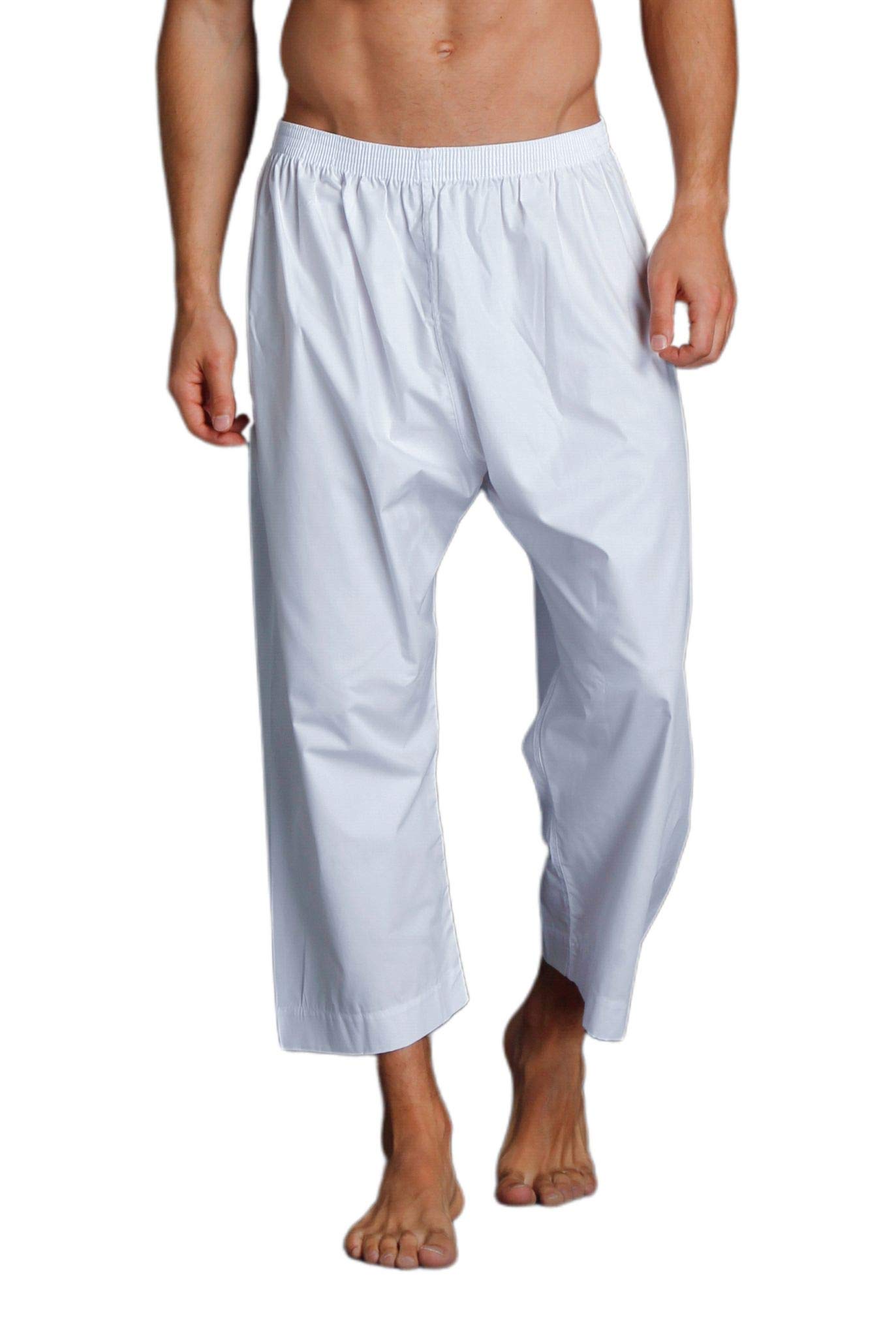 SLUGGER3-Piece White Sarwal Long Pants with Patch for Men