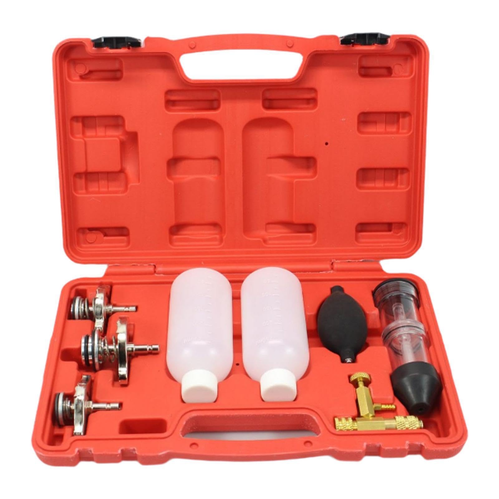 Probador de Juntas de Culata Profesional con Prueba Fugas combustión para Tractores y excavadoras. Equipo portátil detección Fugas fácil Usar. Probador presión y vacío con 3