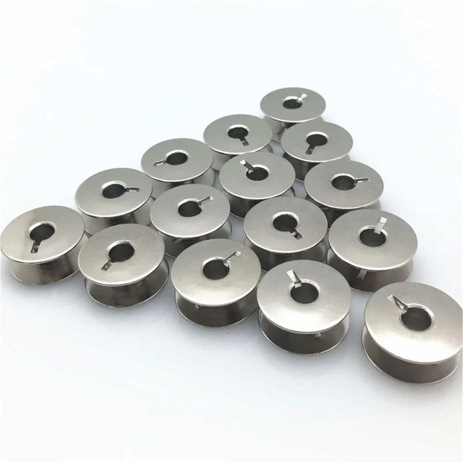200 bobinas de metal for máquina coser doméstica, acero inoxidable, for bobinado hilo seda Para MáQuinas