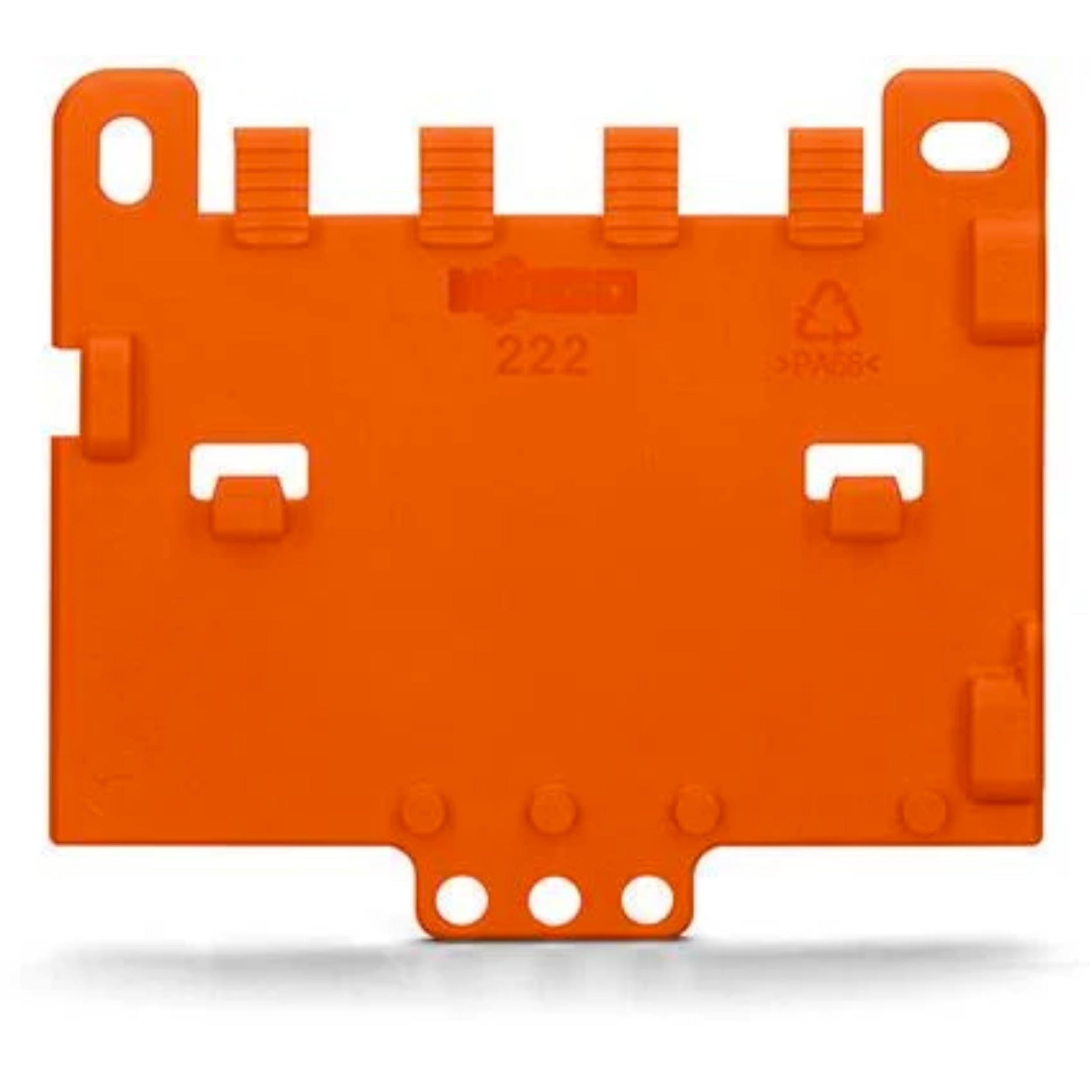 WAGO Strain relief plate; for mounting carrier; 221 or 222 Series, can be snapped, 222-505 (10 pcs)