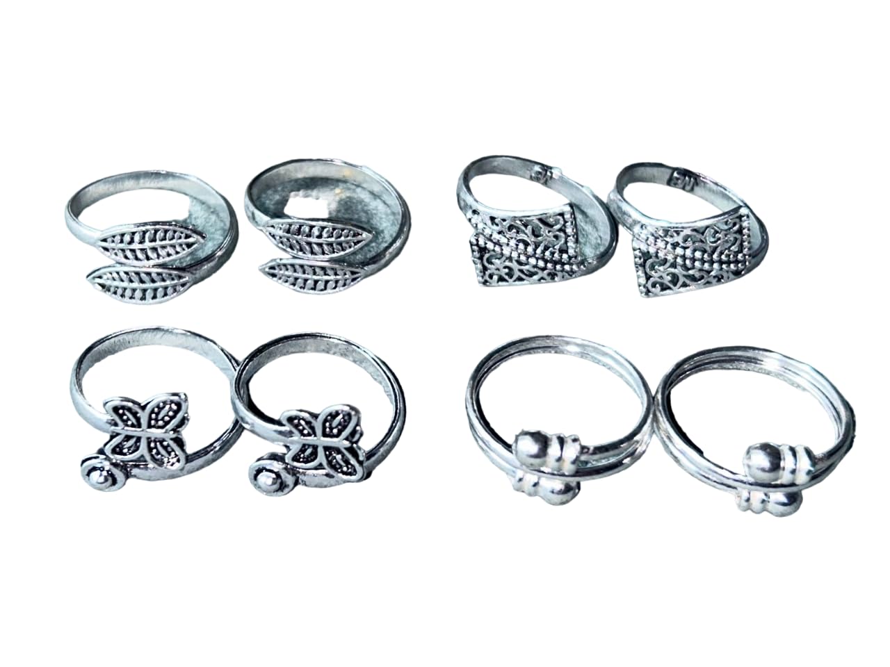 Women & Girls Metal Plated Fancy Toe Ring Adjustable Bichiya/Leg Finger Ring-Combo-4 (A_C_P_110813_Multi)-image-34