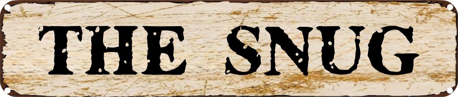 Ensound A1581 Vintage Tin Sign Retro Metal Wall Decor The Snug Rustic Aluminum Plaque For Home,Bar,Kitchen,Garage,Man Cave 4X16 Inch