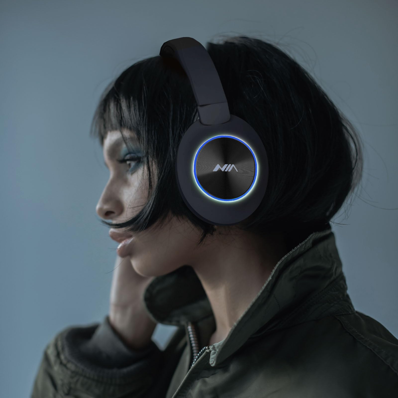 XuanGui Over Ear Bluetooth Headphones, 20H Playtime Wireless Stereo Foldable Headphones with Built-in Mic, FM Radio - Image 2