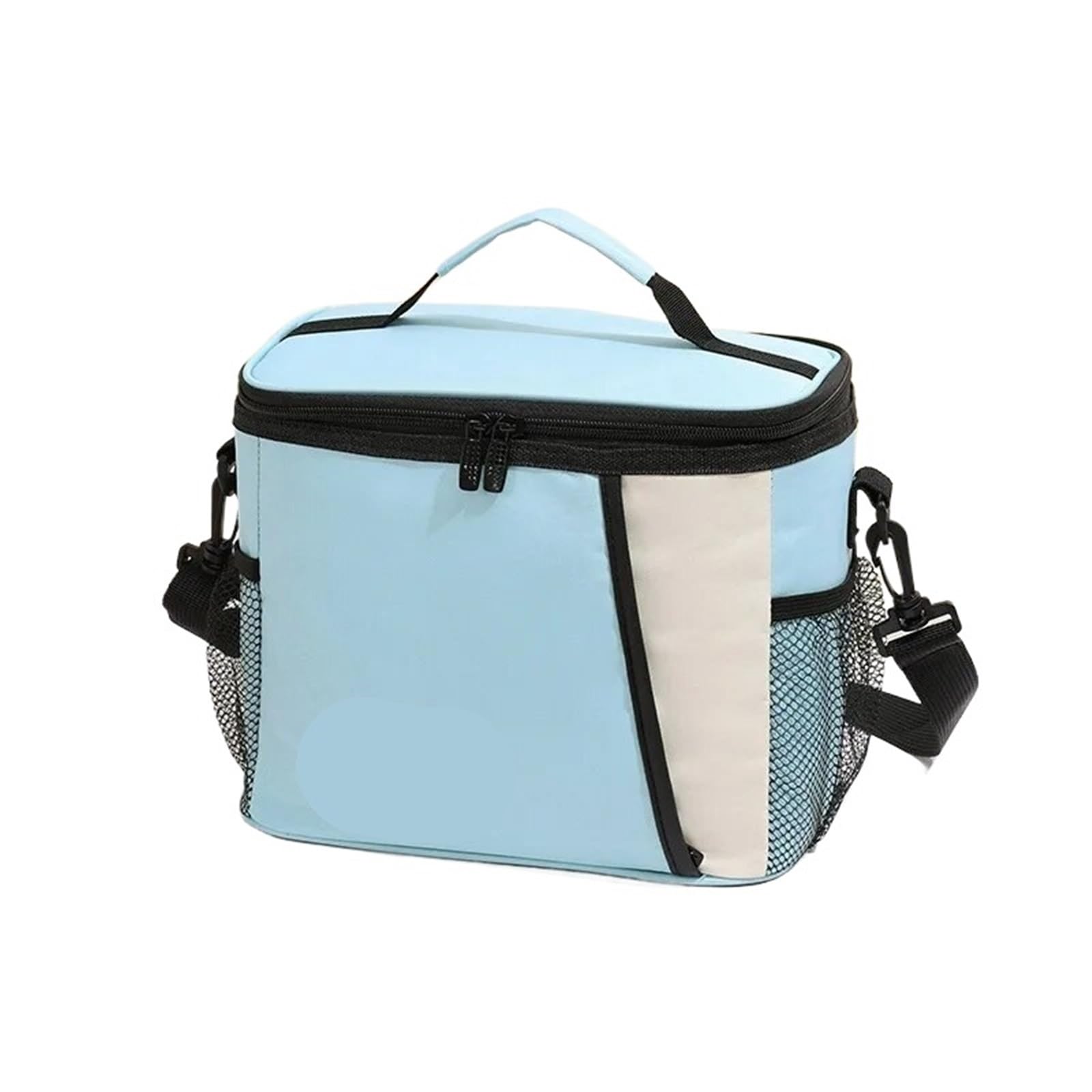 Bolsa de Almuerzo portátil Mano con Correa for el Hombro, Bolsa Picnic al Aire Libre, Comida, for Estudiantes(Light Blue)
