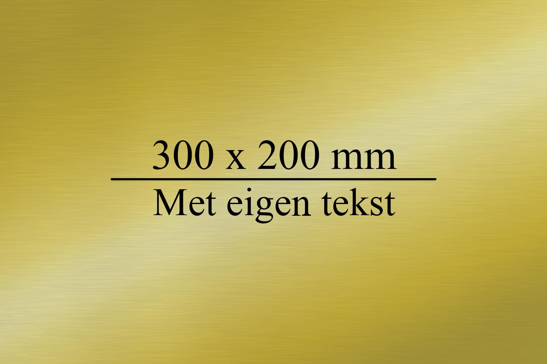 Mosiężna tabliczka na nazwisko - płyta grawerowana - polerowana na wysoki połysk - 300 x 200 mm