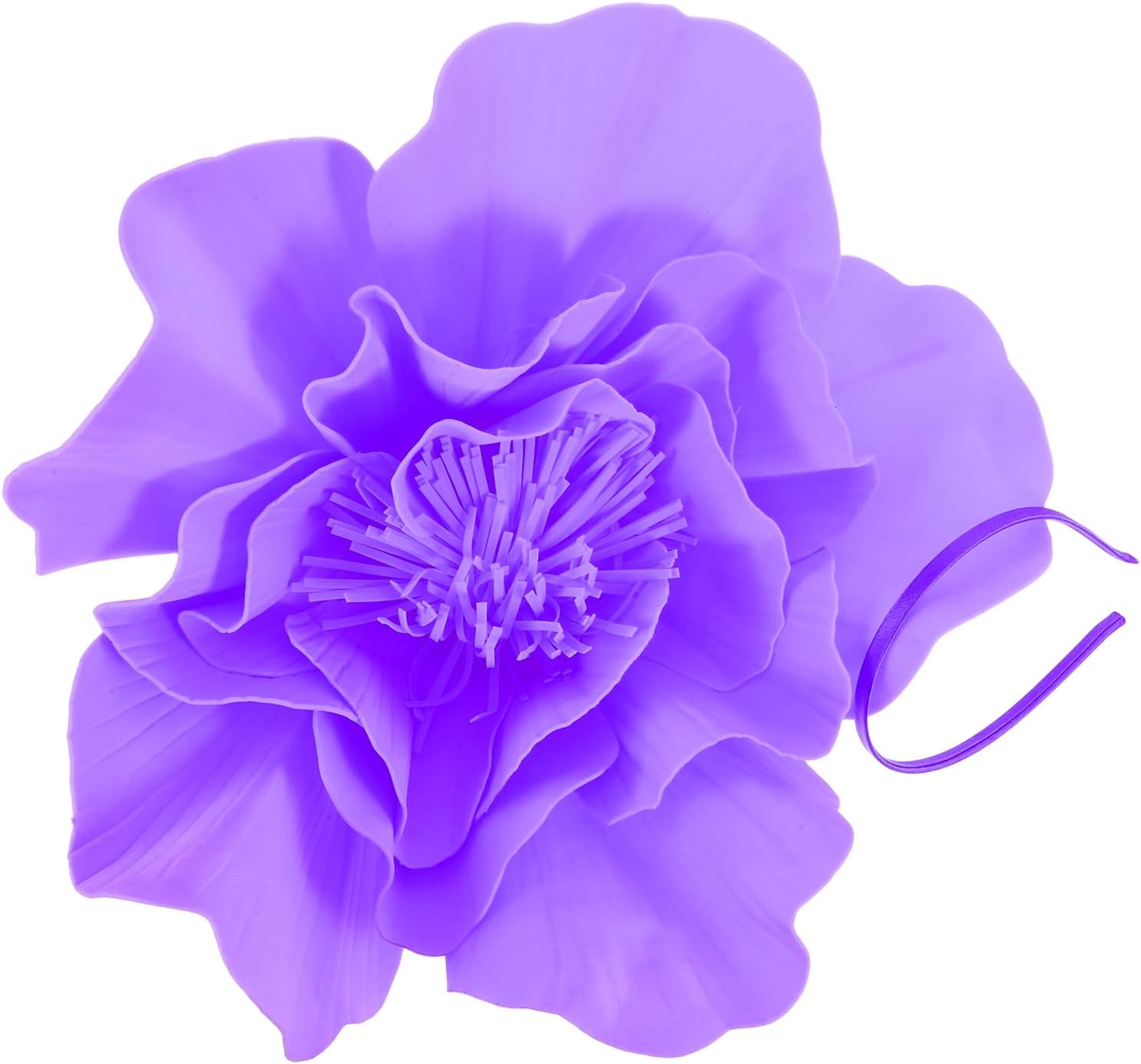 LUOZZY 2 Pcs Large Flower Fascinator Hat for Women Wedding Party Accessories with Purple Headband