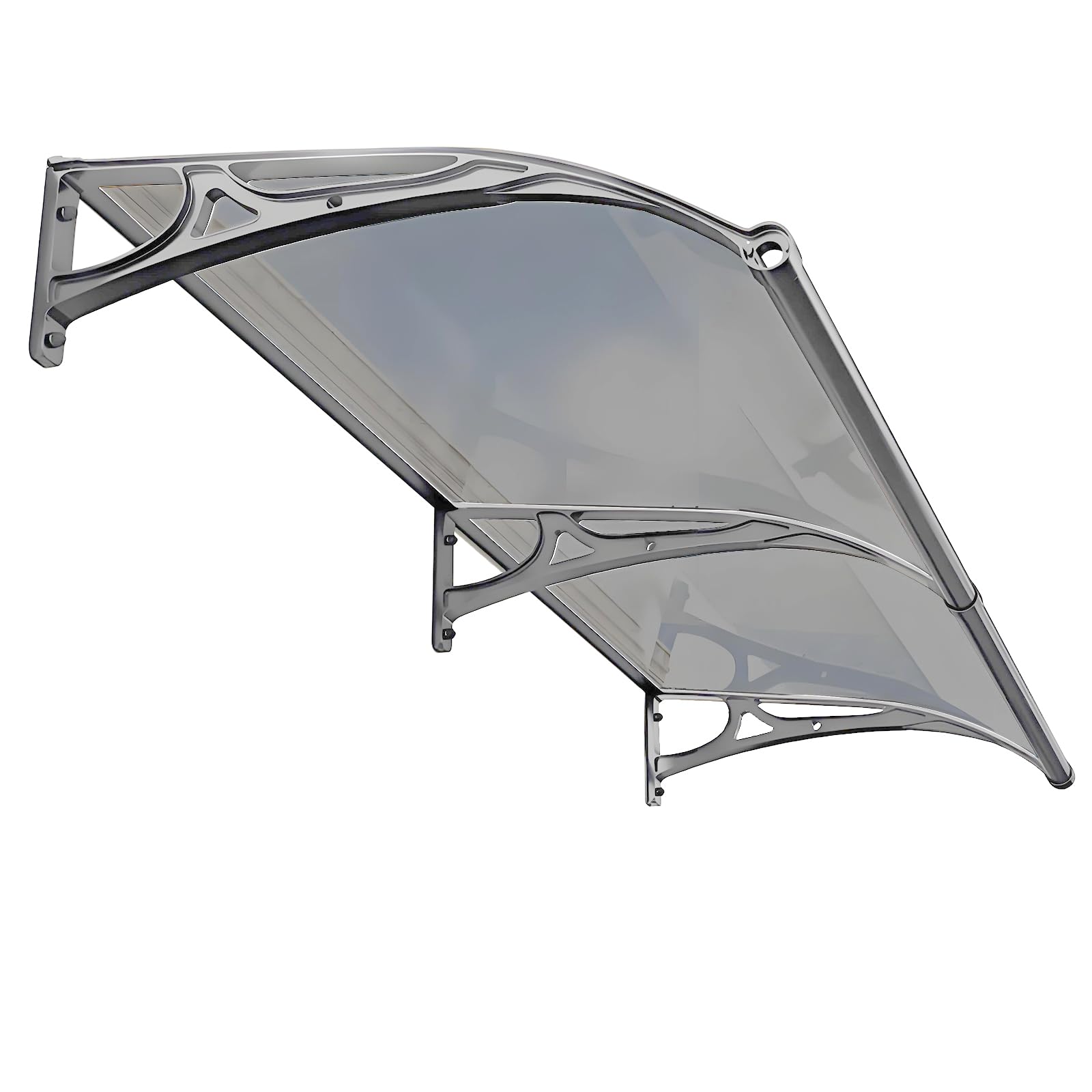GJZQDKX Polycarbonate Window Door Awning Canopy - UV & Rain Protection for Outdoor Porches Patios Decks Sun Shutter Awnings for Home Exterior