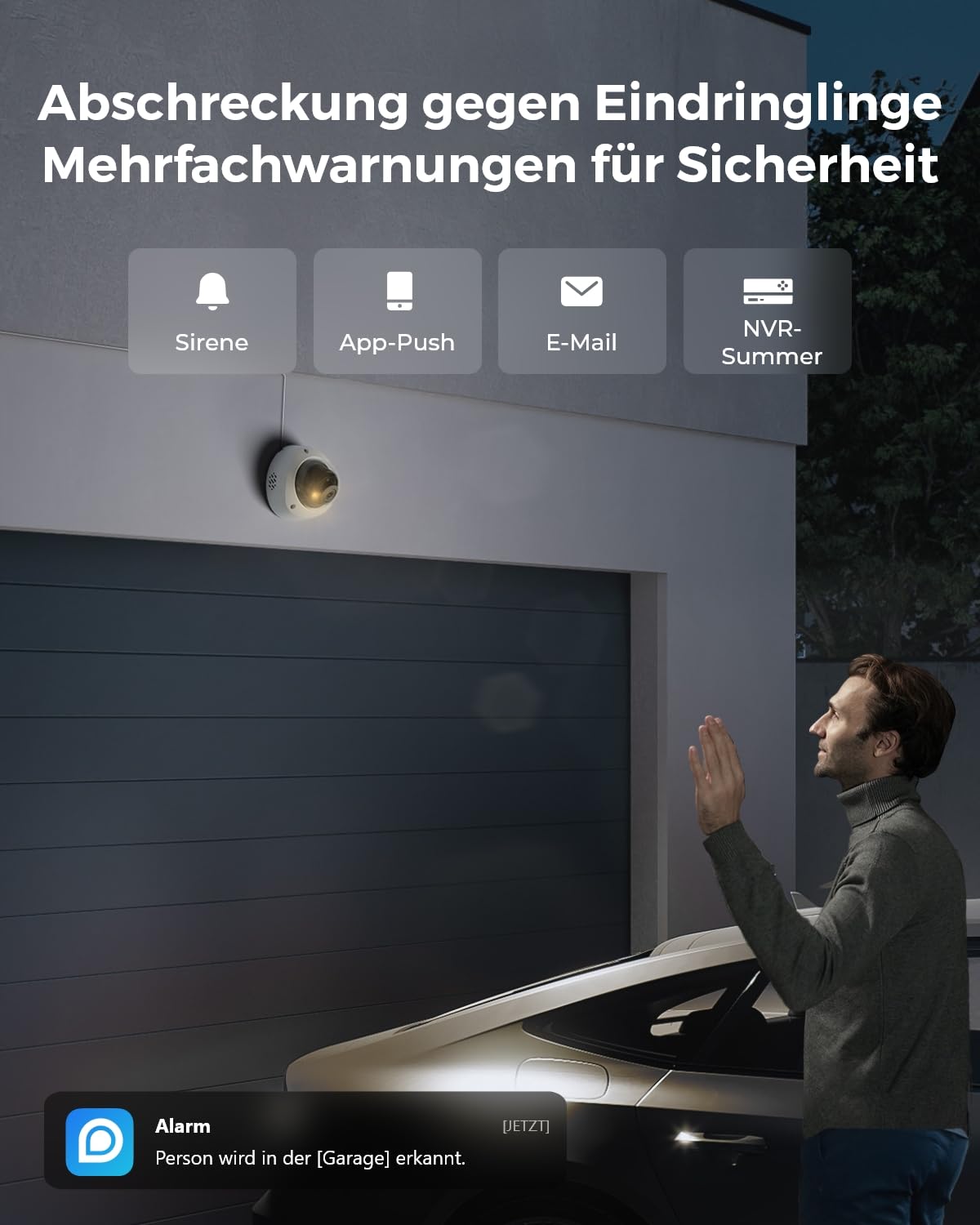 Reolink 4K 8-Kanal Dome PoE Überwachungskamera Set Aussen mit IK10 Vandalismusschutz, Farbnachtsicht, Integrierter 2TB HDD, Intelligenter Personen-/Fahrzeug-/Tieralarme, 2-Wege-Audio, IP67, RLK8-800V4