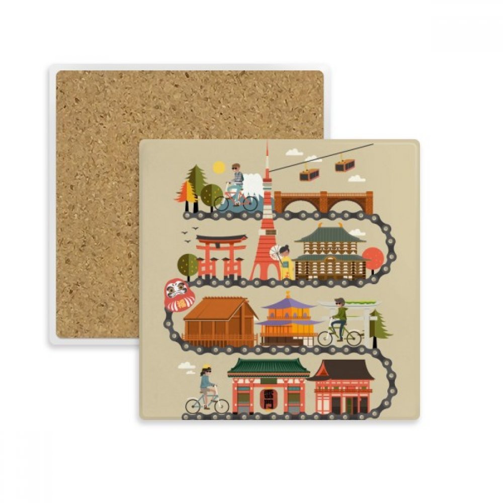 Carte d'équitation dessous de verre pierre absorbante tasse et verre multicolor
