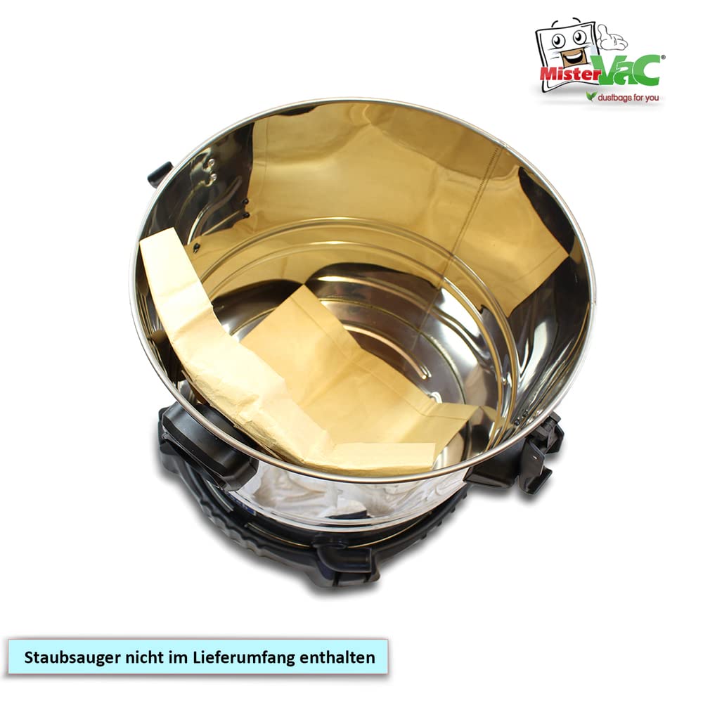 MisterVac | compatibile con sacchetti per aspirapolvere sacchetti di ricambio 20 pezzi Scheppach ASP15-ES Nass-Trocken