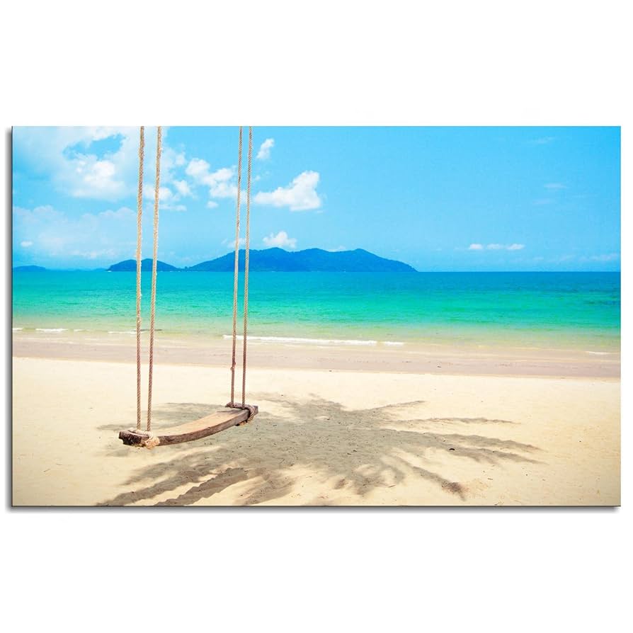 Amazon.co.jp: ビーチ 海ブランコ 青空 影ウォールアート