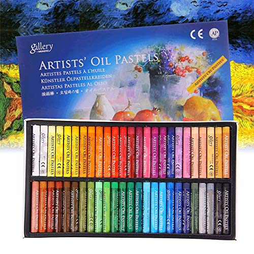 ITODA Artist Oil Pastels Set Soft Paint Crayons Sticks Professional Drawing Pastel Silky Oil Painting Sticks Art Crayons Pastel Sticks Stationery for Kid Adult Colouring DIY Craft School 50 Colors
