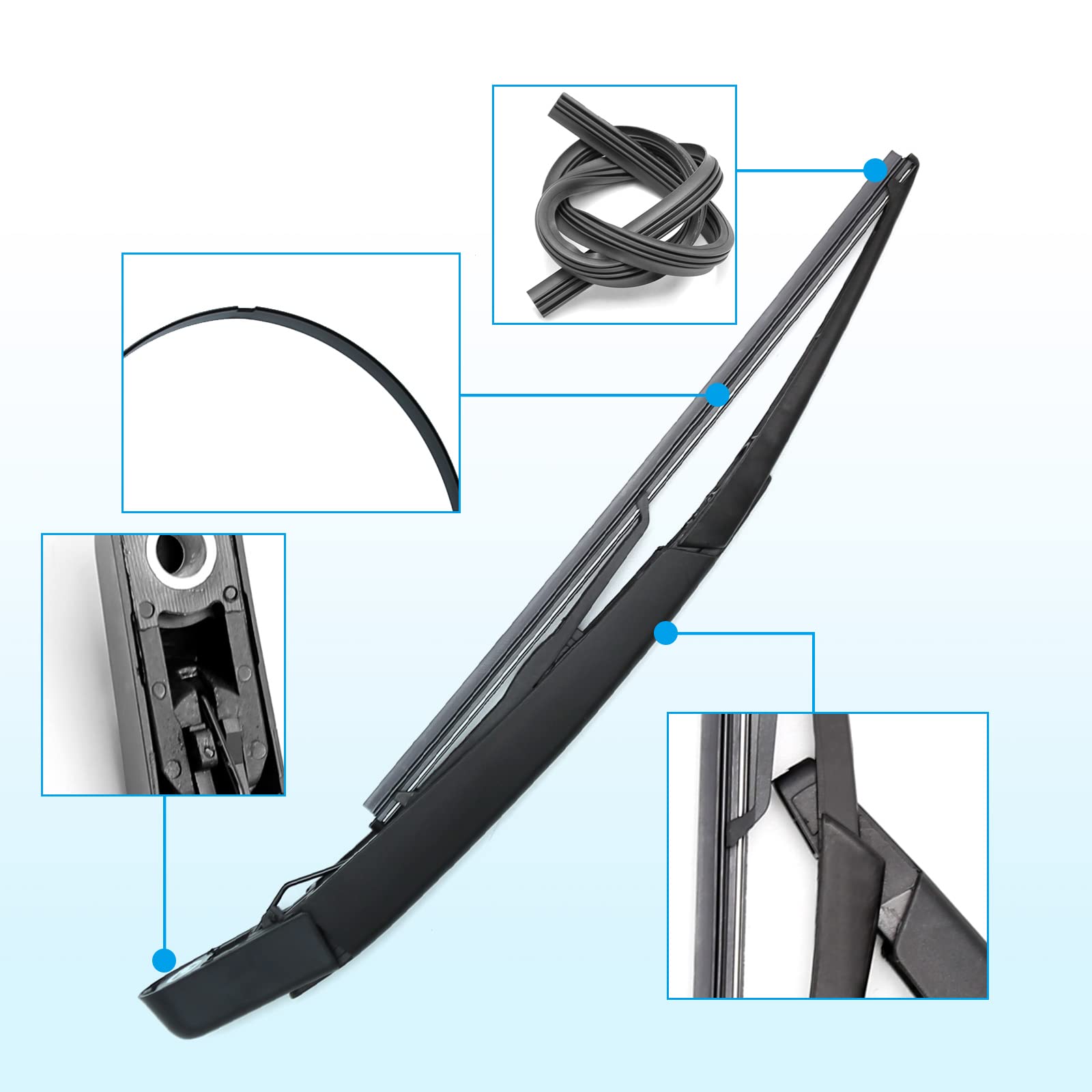 Rear Wiper Arm & Blade For Mercedes ML350 ML500 ML550 GL350 GL450 1648200844 - Foto 4