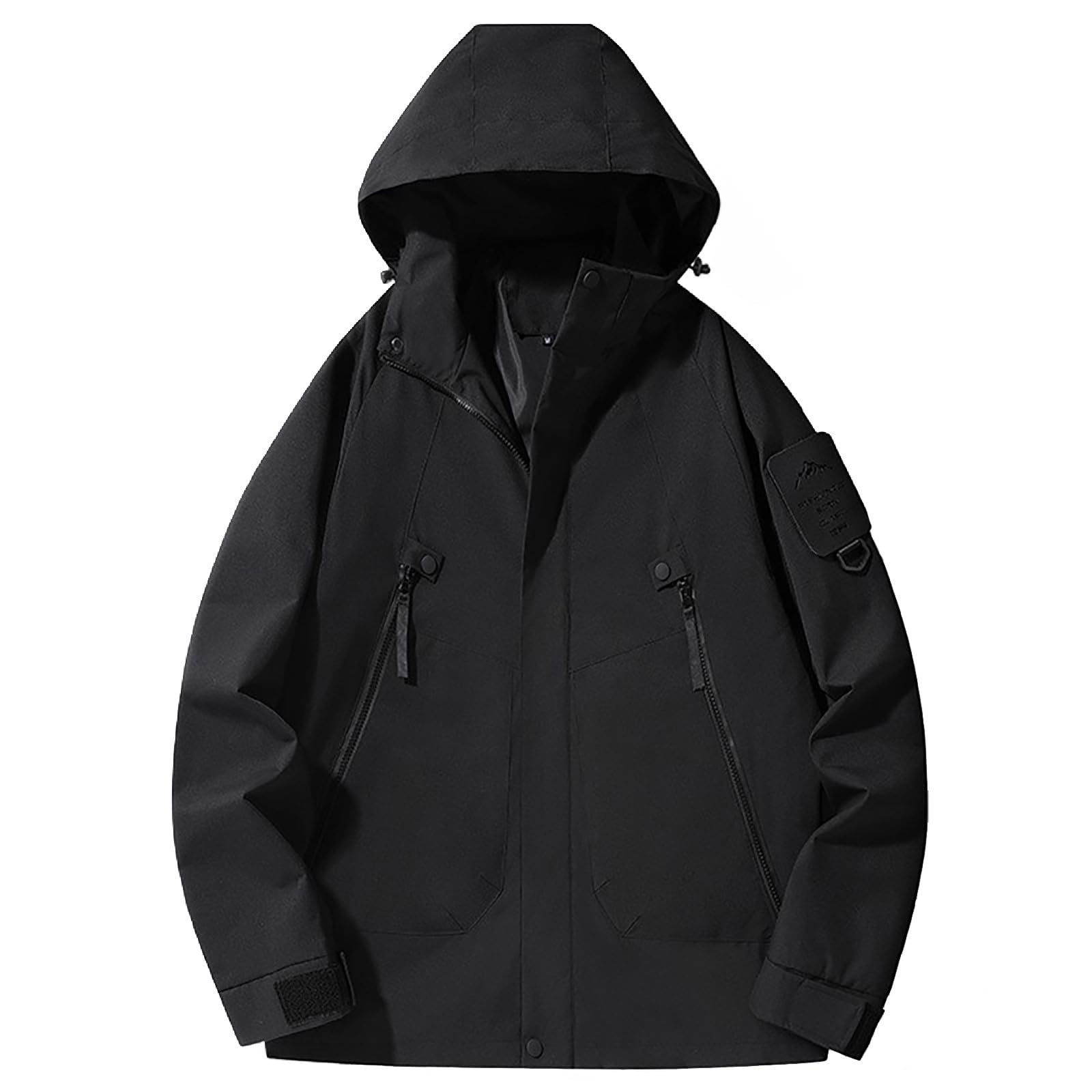 Chubasquero para mujer, ligero, cortavientos, holgado, chubasquero, ropa de senderismo con capucha, talla grande