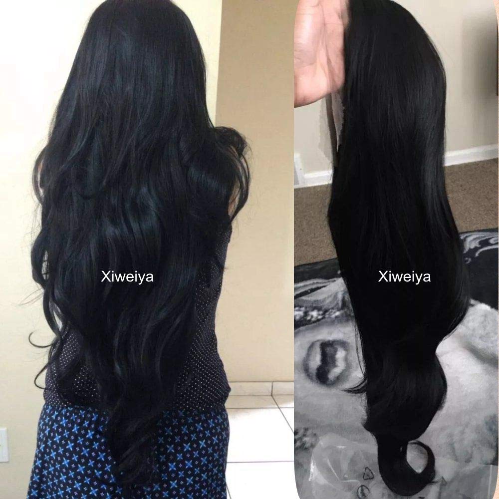 Amazon.com : xiweiya Black Wig for Women 1b# Long Natural 