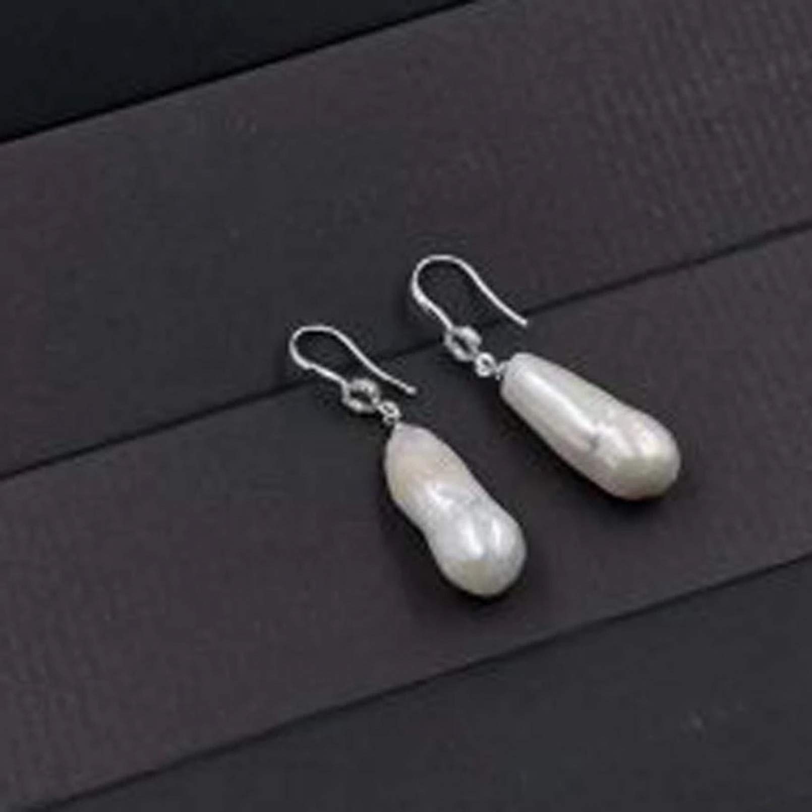 BAJIE Ohrring New Unique Jewelry 11 * 27Mm Big Pearl Ohrring Dangle Good Luster