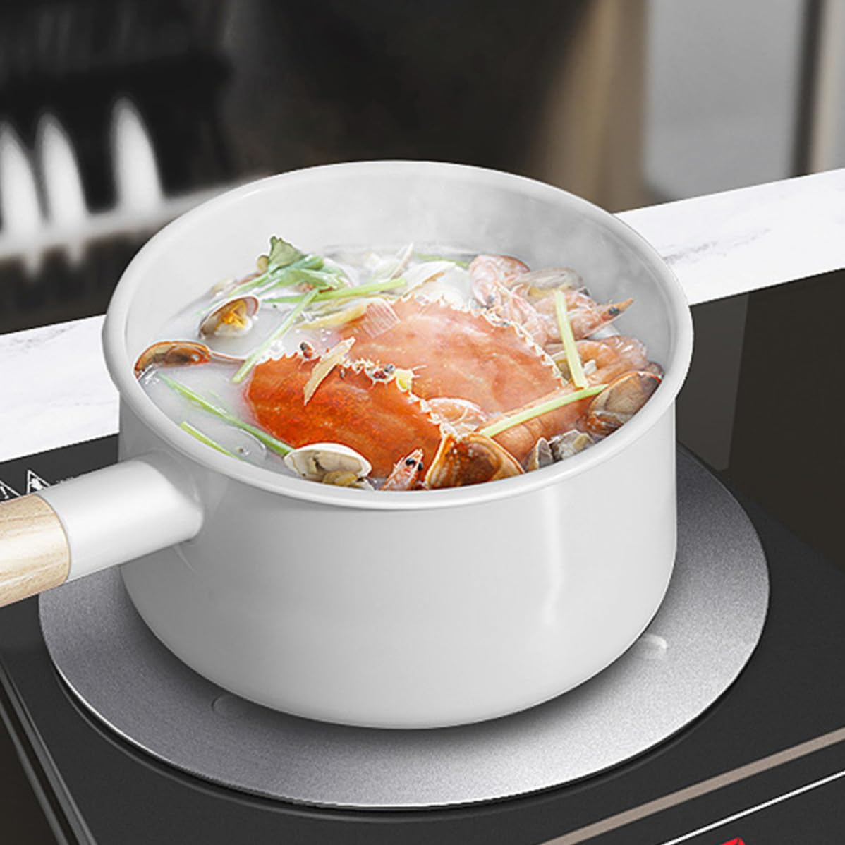 Garneck Piastra Termica per Induzione in Acciaio Inox, Argento