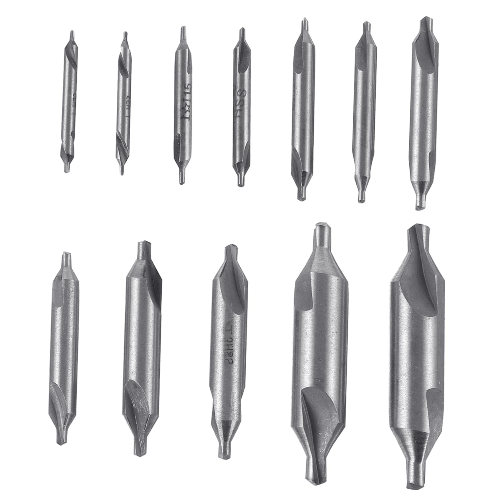 DOITOOL High-Speed Steel 60 Degree Center Drill 12PCS/Bag Universal Power Tool Drill Bit Set