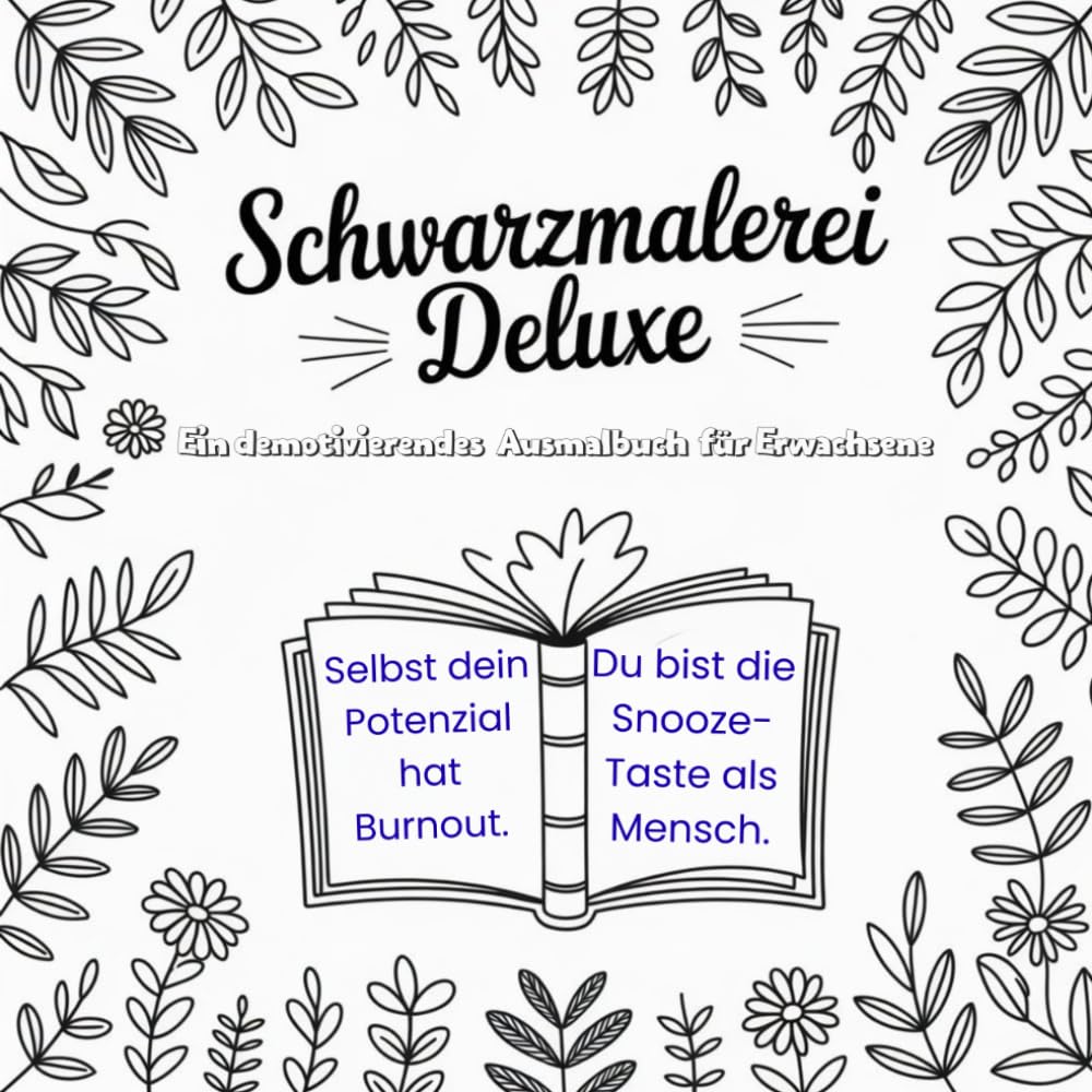 Schwarzmalerei Deluxe: Ein demotivierendes Ausmalbuch für Erwachsene