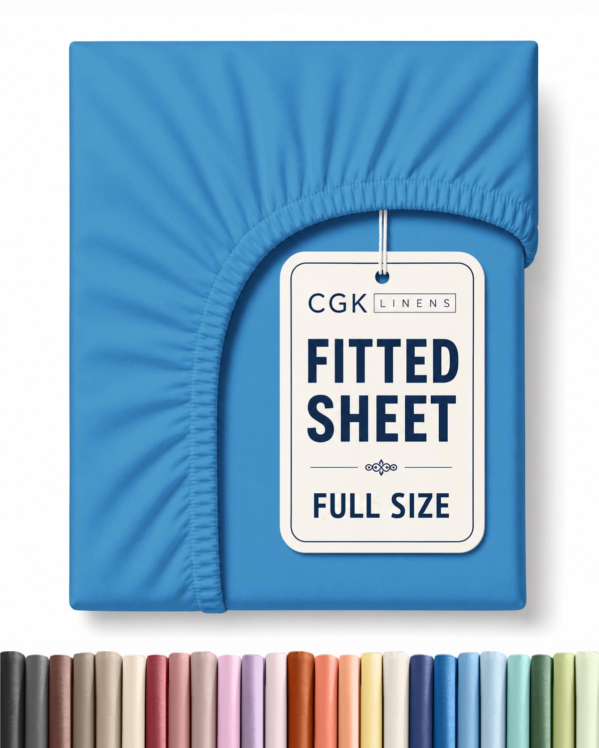 Full Fitted Sheet - Single Fitted Sheet Only - Deep Pockets - Royal Blue