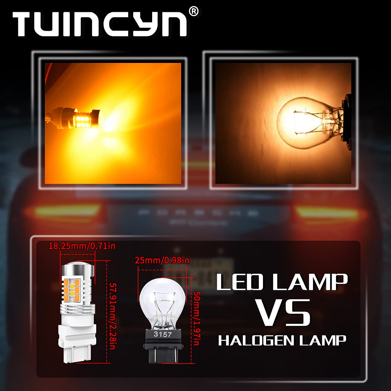 TUINCYN 3157 3156 Lampadine Freno Bianche 3457 3047 - Foto 2