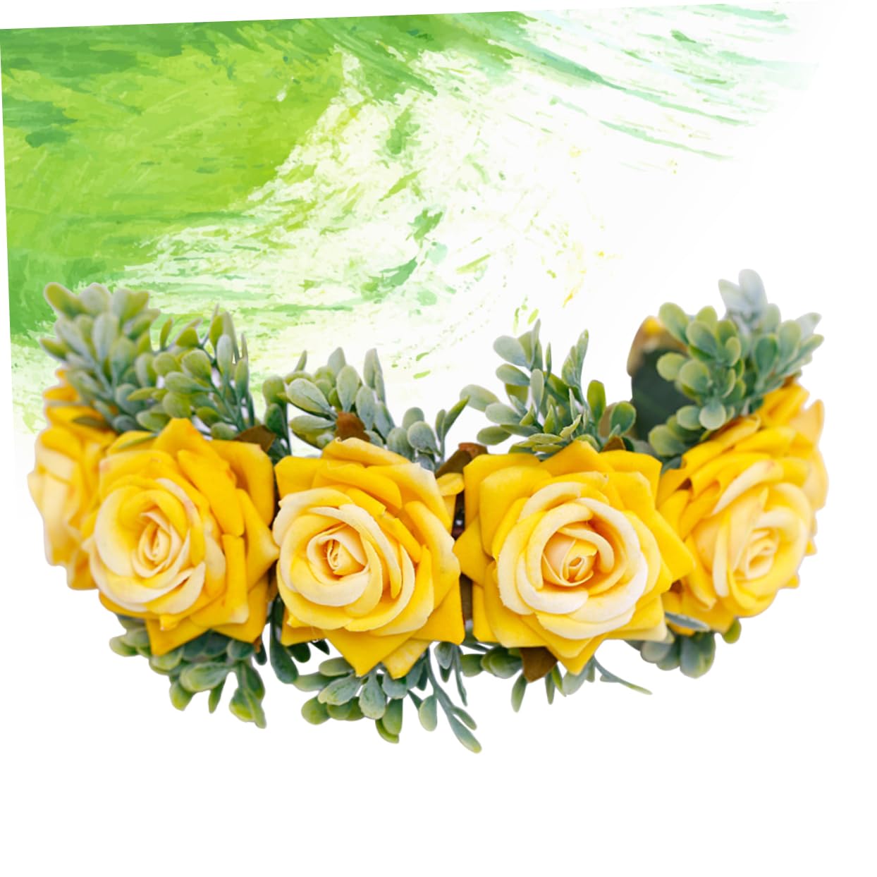 Housoutil 3piezas Diadema Floral Artificial Para Boda Tocado De Fiesta Para y Novias Accesorio De Cosplay Color