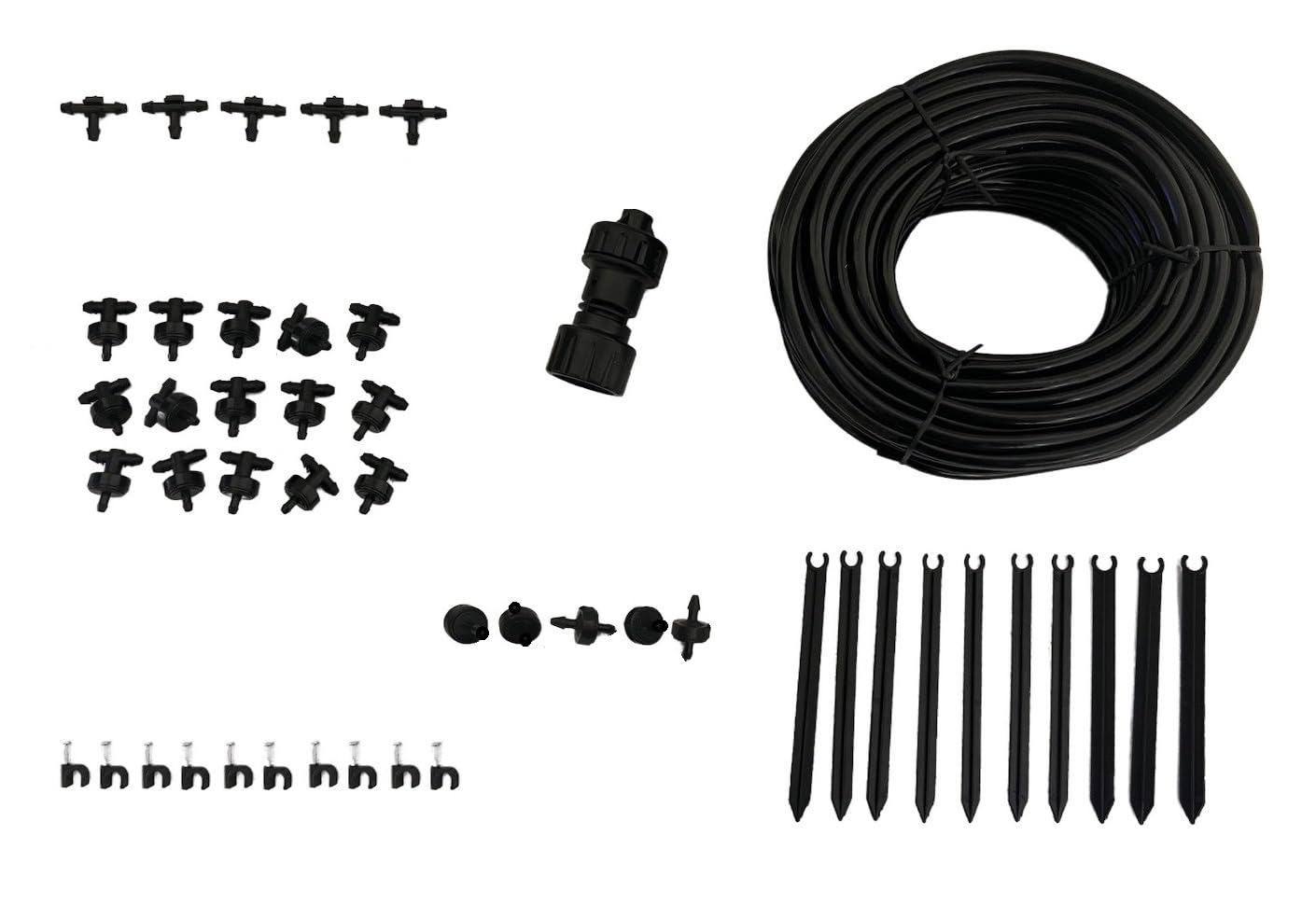 MICRO IRRIGATION DRIP WATERING AUTOMATIC TAP GARDEN PLANT GREENHOUSE WATER SYSTEM KIT EQUIPMENT FOR PLANTS 47PC KIT 20 Metres