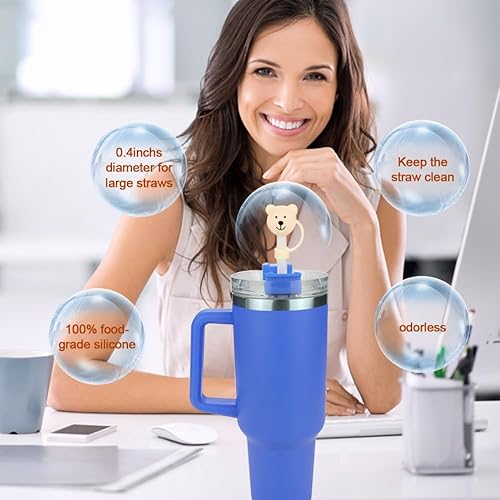 Miniatura 4 de Abnaok Funda de popote para copa Stanley, 3 fundas de popote compatibles con Stanley de 30 y 40 onzas y Simple Modern con asa y asa, tapas de popote