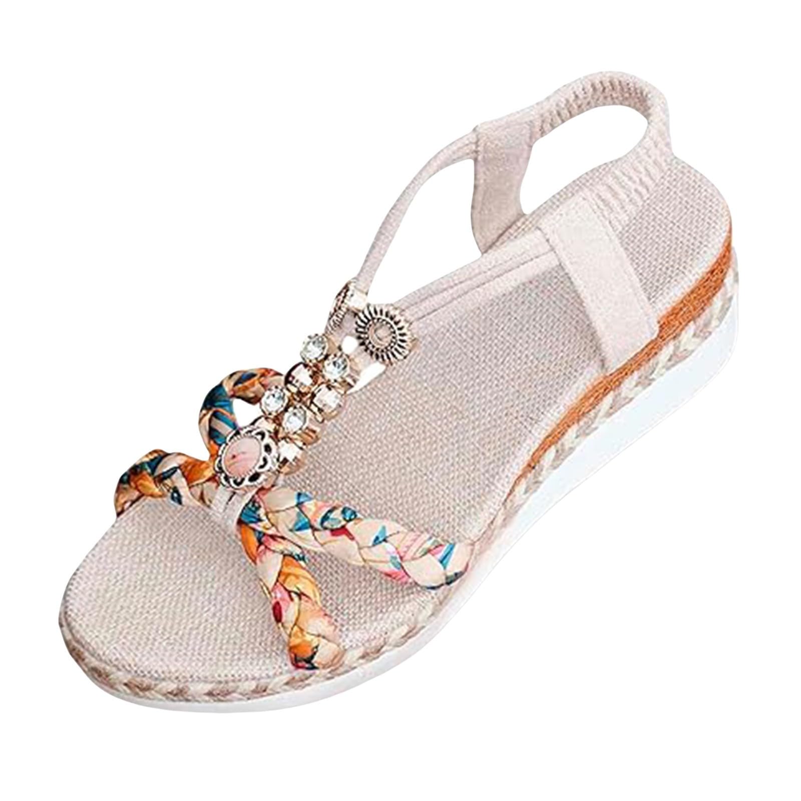 Womens Open Toe Wedge Sandals Summer Wedges Shoes Women's Sandals Summer Breathable Anti Shoes And Open Toe Platform Heel Comfy Semi Trailer Pearl Ladies Wedge Black Womens Sandles Size 4