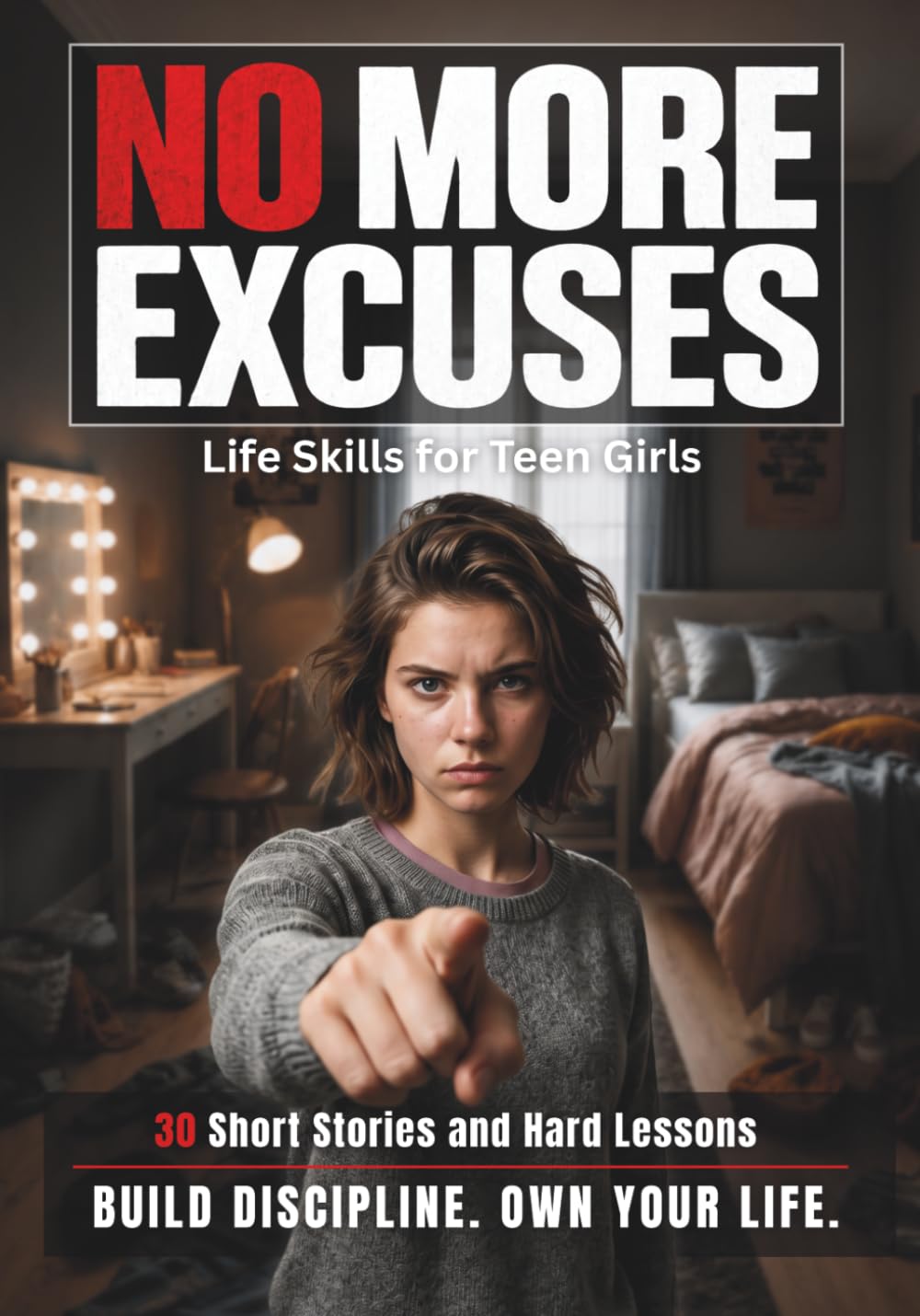 Life Skills for Teen Girls - NO MORE EXCUSES: 30 Short Stories and Hard Lessons About Confidence, Discipline, Responsibility, Boundaries, and Becoming a Strong Young Woman