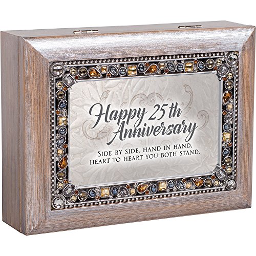 Caja de recuerdo de 25 aniversario para proteger tus joyas con música inolvidable 4